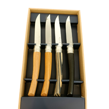 Opinel table chic coffret de 4 couteaux bois assortis.
